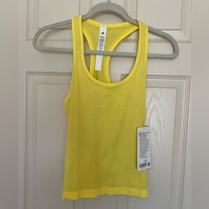 NWT Lululemon Swiftly Tech Racerback Tank Top 2.0, Waist Length, Beaming Yellow